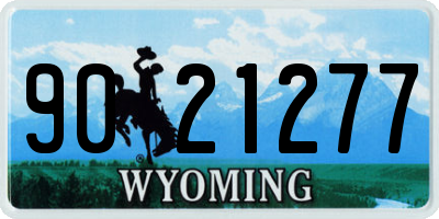 WY license plate 9021277