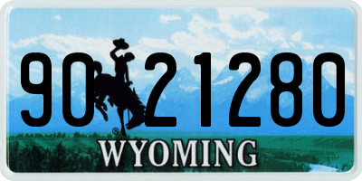 WY license plate 9021280