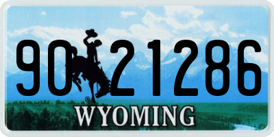WY license plate 9021286