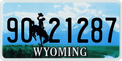 WY license plate 9021287