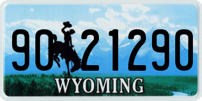 WY license plate 9021290