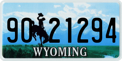 WY license plate 9021294