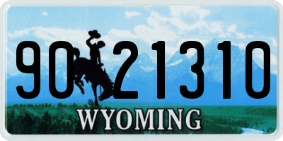 WY license plate 9021310