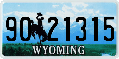 WY license plate 9021315