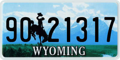 WY license plate 9021317