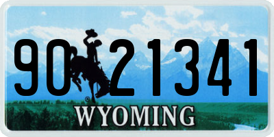 WY license plate 9021341