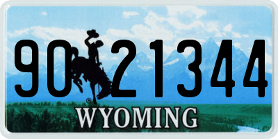 WY license plate 9021344