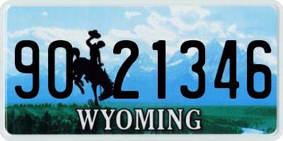 WY license plate 9021346