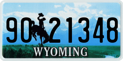 WY license plate 9021348