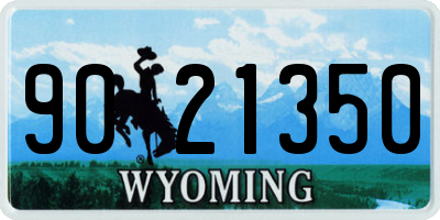 WY license plate 9021350