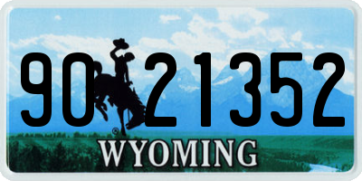 WY license plate 9021352