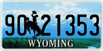 WY license plate 9021353