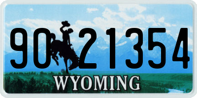 WY license plate 9021354