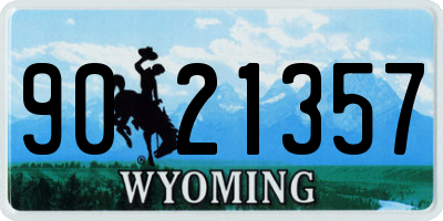 WY license plate 9021357