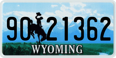 WY license plate 9021362