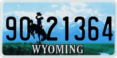 WY license plate 9021364