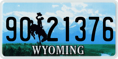 WY license plate 9021376