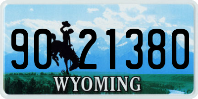 WY license plate 9021380
