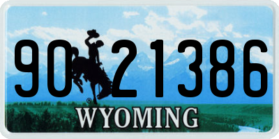 WY license plate 9021386