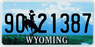 WY license plate 9021387
