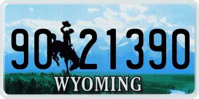 WY license plate 9021390