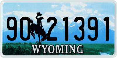 WY license plate 9021391