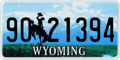 WY license plate 9021394