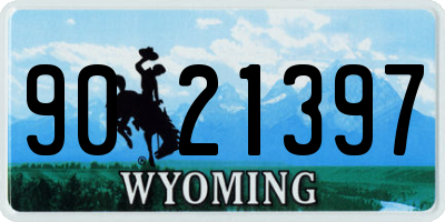 WY license plate 9021397