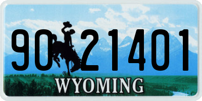 WY license plate 9021401