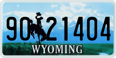WY license plate 9021404