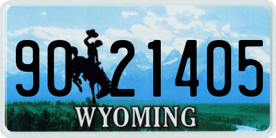WY license plate 9021405