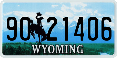 WY license plate 9021406