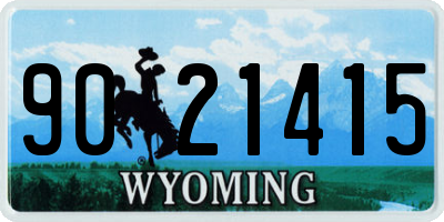 WY license plate 9021415