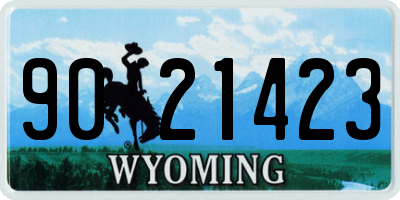WY license plate 9021423