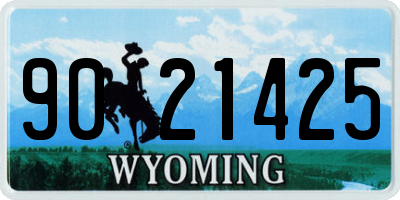 WY license plate 9021425