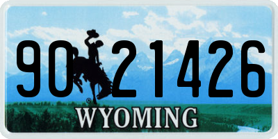 WY license plate 9021426