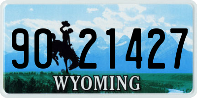 WY license plate 9021427