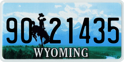 WY license plate 9021435