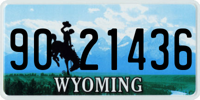WY license plate 9021436