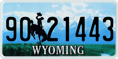 WY license plate 9021443