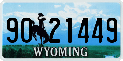 WY license plate 9021449