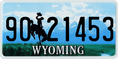 WY license plate 9021453