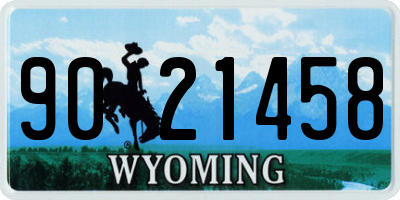 WY license plate 9021458