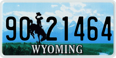 WY license plate 9021464