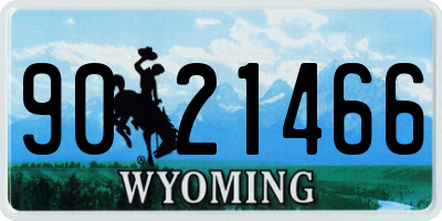 WY license plate 9021466