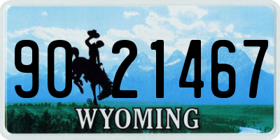 WY license plate 9021467