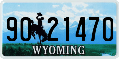 WY license plate 9021470