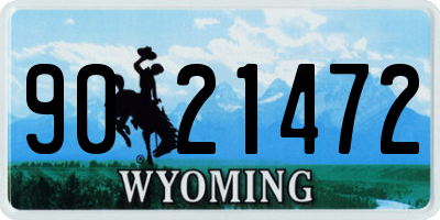 WY license plate 9021472