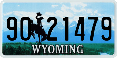 WY license plate 9021479