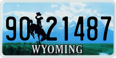 WY license plate 9021487